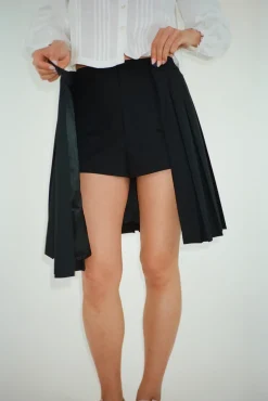 Uniform^Sandy Liang Astra Skort In Black