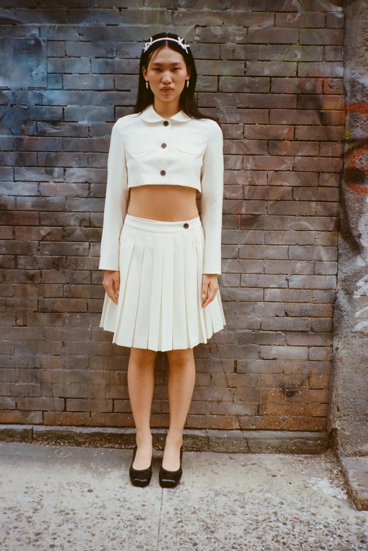 Bridal^Sandy Liang Astra Skort In Bone