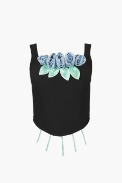 Tops^Sandy Liang Barque Corset In Blue