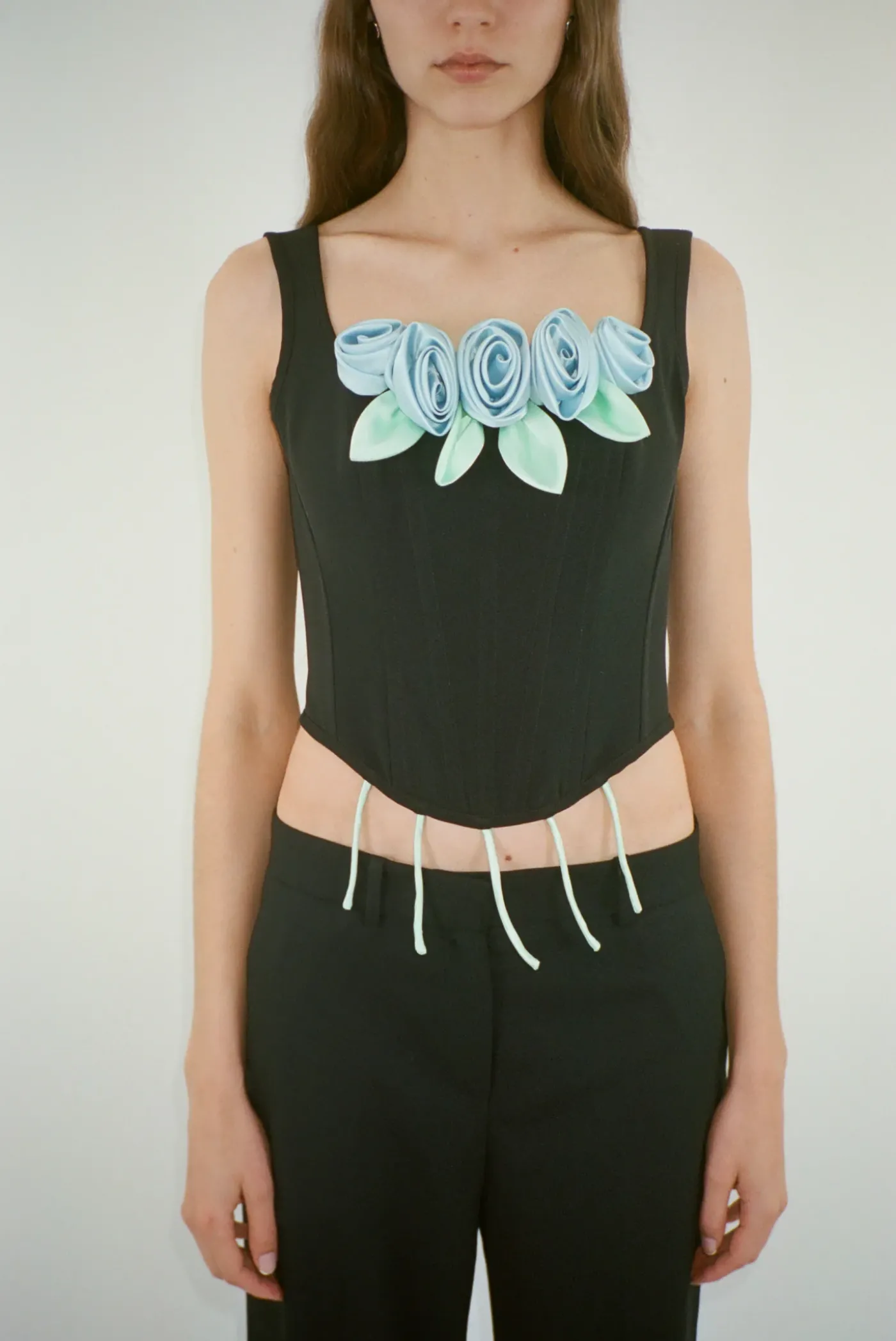 Tops^Sandy Liang Barque Corset In Blue
