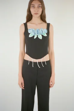 Tops^Sandy Liang Barque Corset In Blue