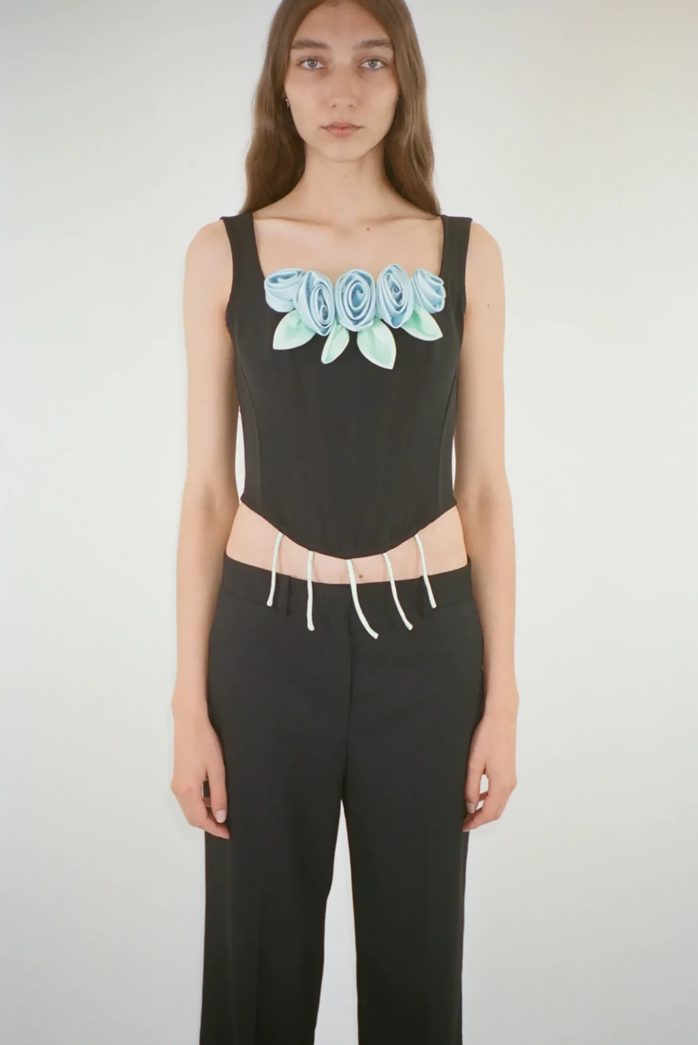 Tops^Sandy Liang Barque Corset In Blue