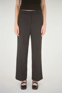Uniform^Sandy Liang Boxy Pant In Black