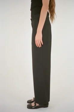 Uniform^Sandy Liang Boxy Pant In Black