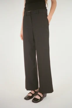 Uniform^Sandy Liang Boxy Pant In Black