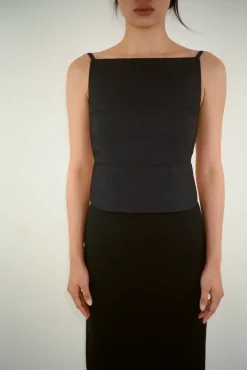 Tops^Sandy Liang Brando Top In Black