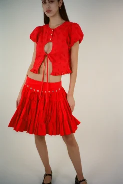 Tops^Sandy Liang Cameo Top In Red