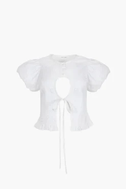 Tops^Sandy Liang Cameo Top In White