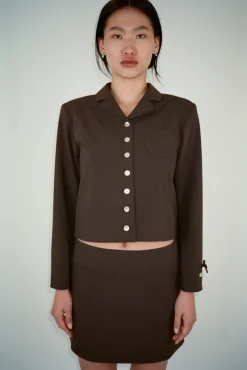 Outerwear^Sandy Liang Charm Jacket In Brown