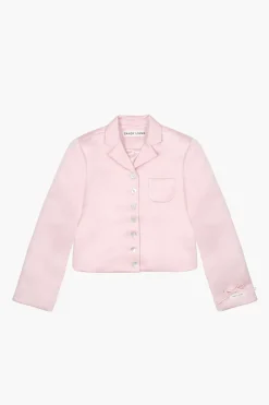Outerwear^Sandy Liang Charm Jacket In Pink Satin