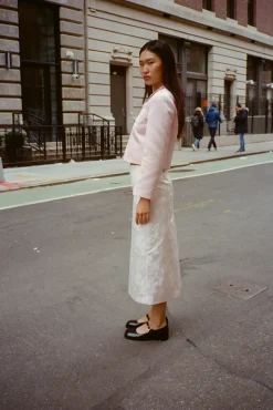 Outerwear^Sandy Liang Charm Jacket In Pink Satin