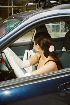 Hair^Sandy Liang Corsage Hair Bow In Pink