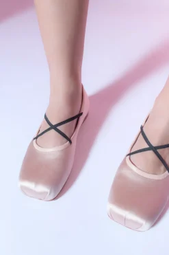 Shoes^Sandy Liang Criss Cross Pointe In Ballet Satin