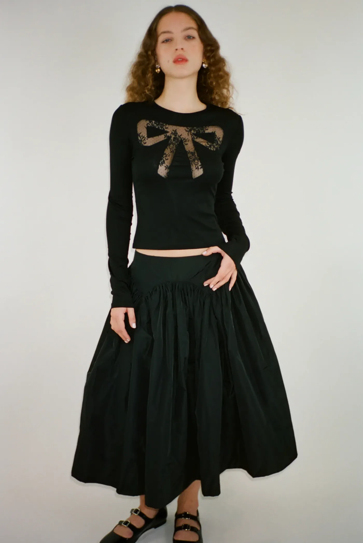 Tops^Sandy Liang Doting Top In Black