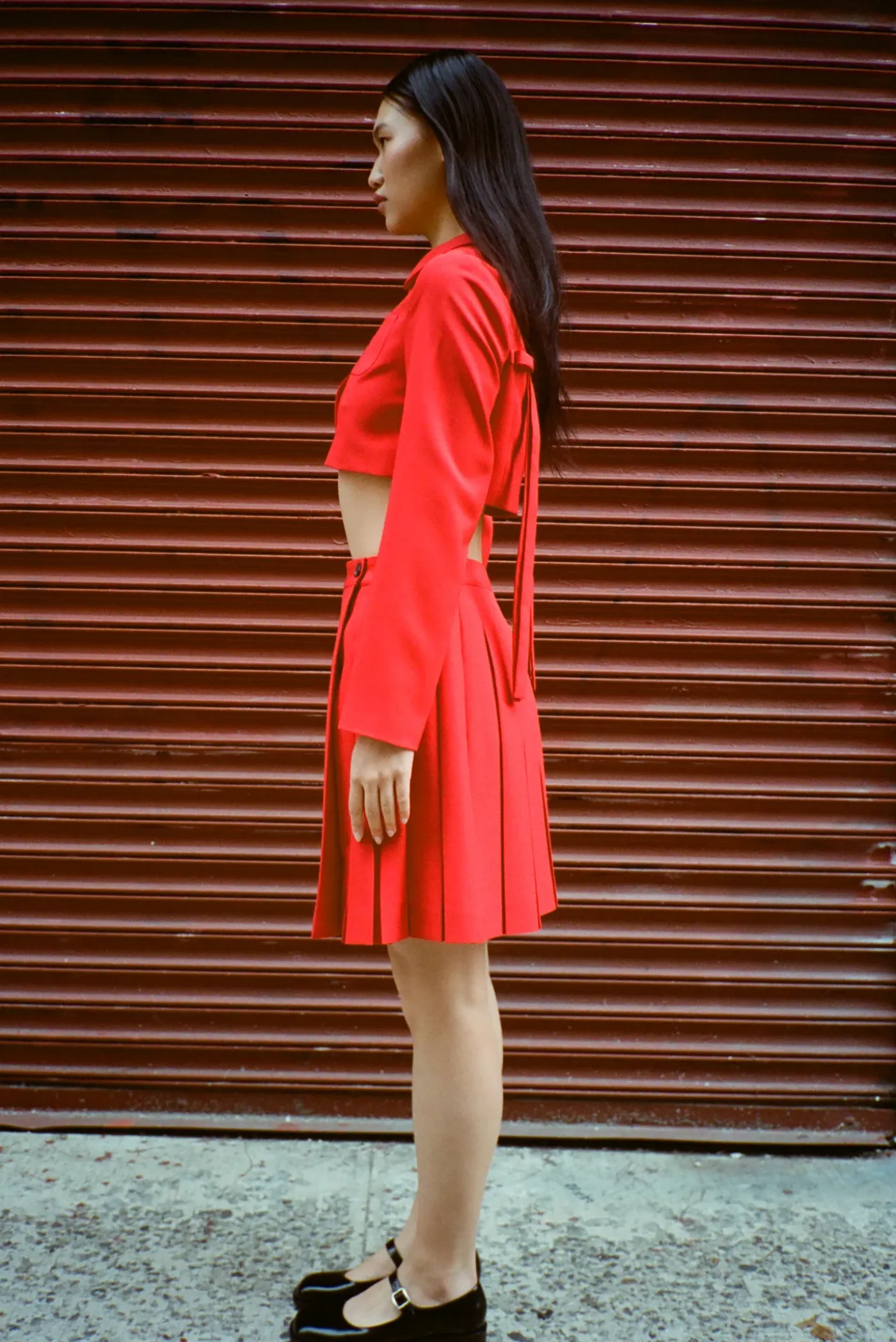 Uniform^Sandy Liang Ennis Jacket In Red