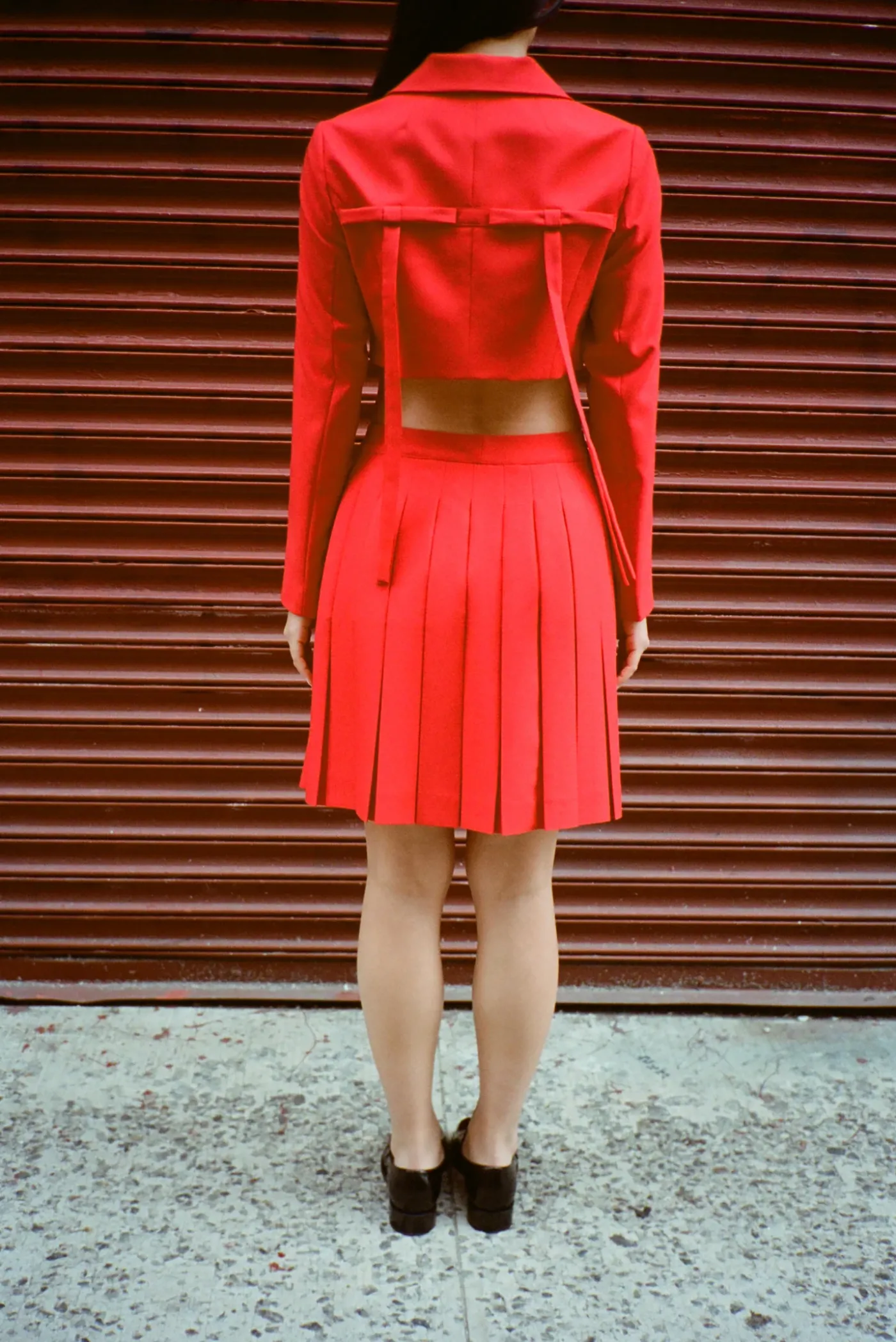 Uniform^Sandy Liang Ennis Jacket In Red