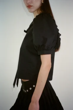 Tops^Sandy Liang Florent Top In Black