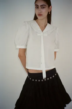 Tops^Sandy Liang Florent Top In White