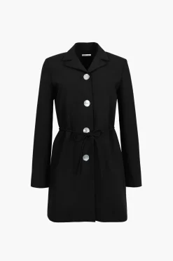 Outerwear^Sandy Liang Greene Coat In Black