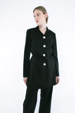 Outerwear^Sandy Liang Greene Coat In Black