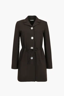Outerwear^Sandy Liang Greene Coat In Brown