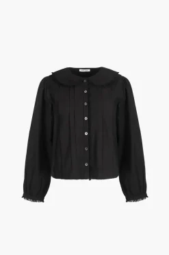 Uniform^Sandy Liang Grove Top In Black