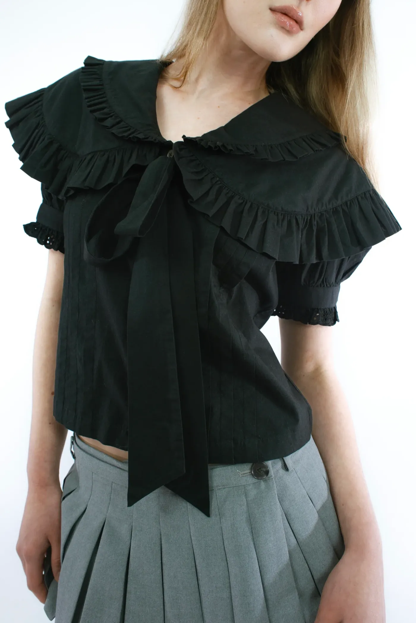 Tops^Sandy Liang Guagua Top In Black