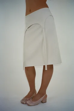 Skirts^Sandy Liang Halper Skirt In Bone