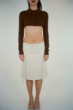 Skirts^Sandy Liang Halper Skirt In Bone