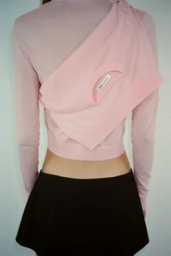 Knits^Sandy Liang Hermit Cardigan In Pink