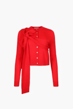 Knits^Sandy Liang Hermit Cardigan In Red