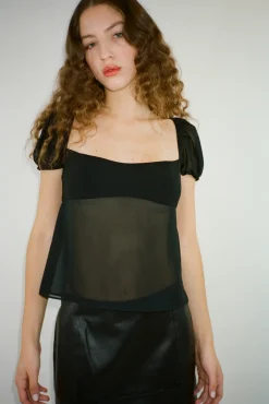 Tops^Sandy Liang Katina Top In Black