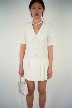 Dresses^Sandy Liang Kerry Dress In Bone