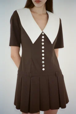 Dresses^Sandy Liang Kerry Dress In Brown