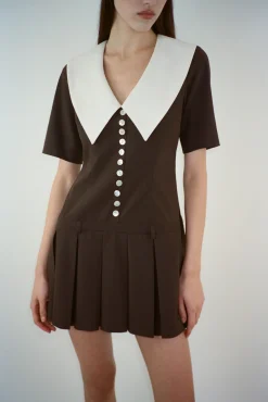 Dresses^Sandy Liang Kerry Dress In Brown