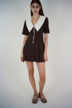 Dresses^Sandy Liang Kerry Dress In Brown