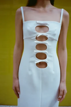 Dresses^Sandy Liang Leonie Dress In Bone