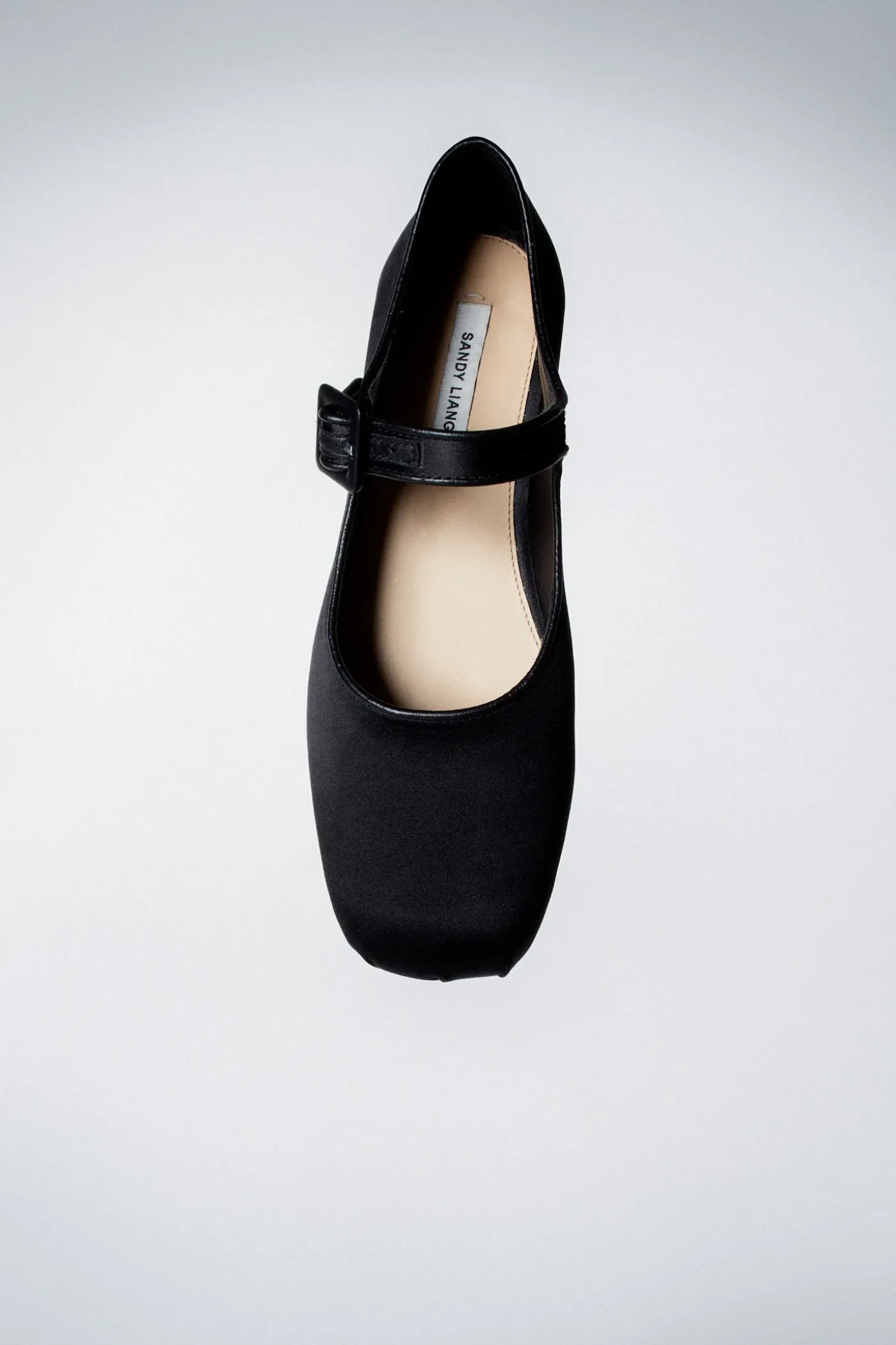 Shoes^Sandy Liang Mary Jane Pointe In Black Satin