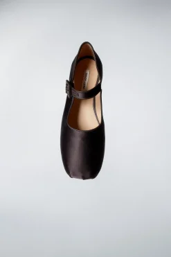 Shoes^Sandy Liang Mary Jane Pointe In Brunette Satin