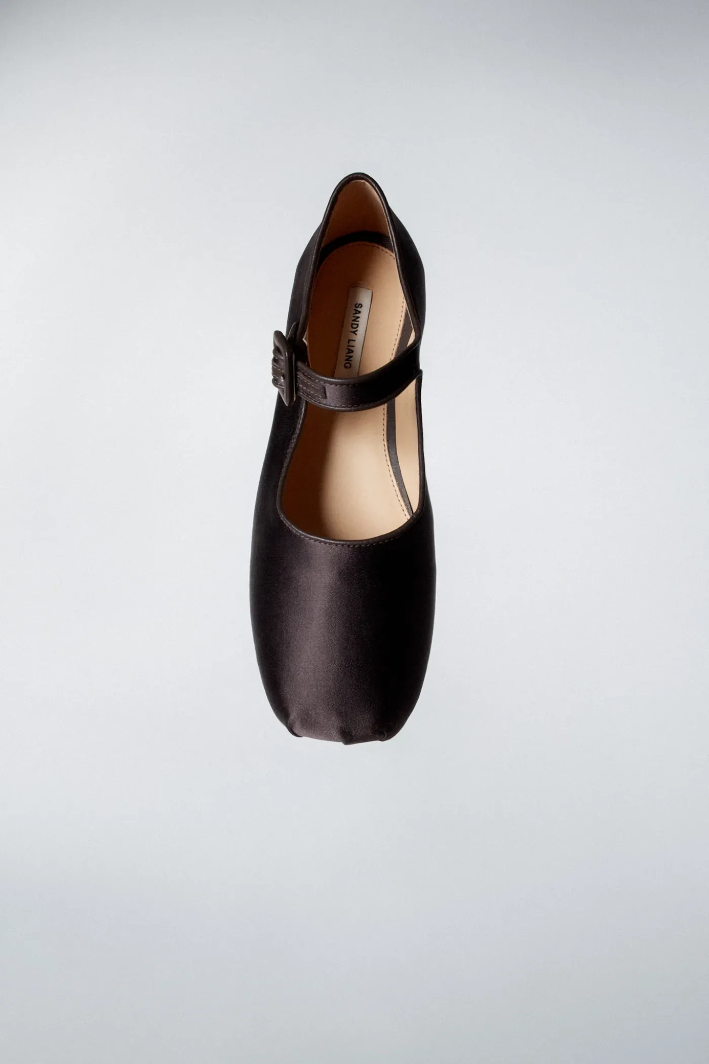 Shoes^Sandy Liang Mary Jane Pointe In Brunette Satin