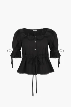 Tops^Sandy Liang Melon Top In Black