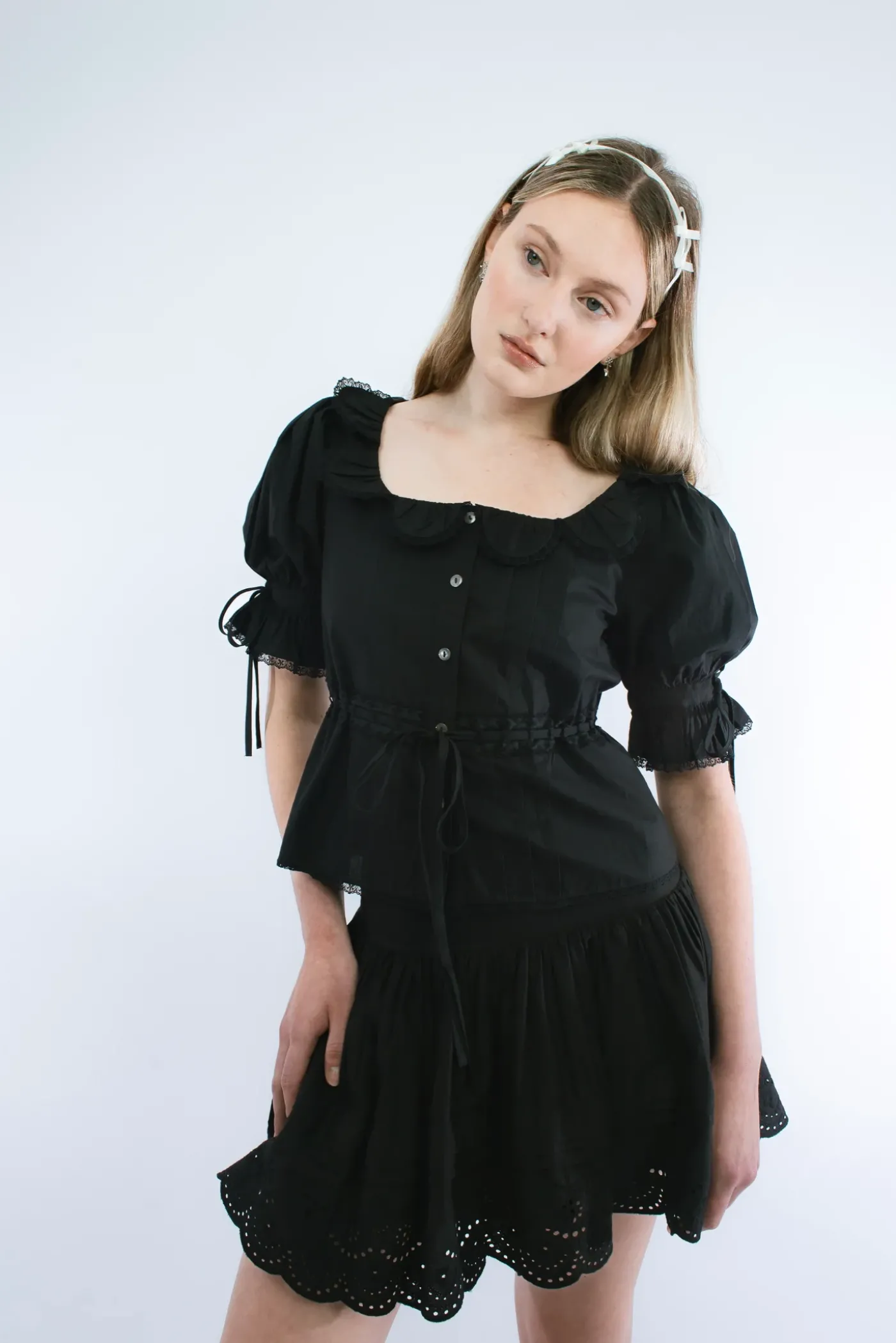 Tops^Sandy Liang Melon Top In Black