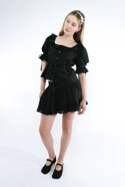 Tops^Sandy Liang Melon Top In Black