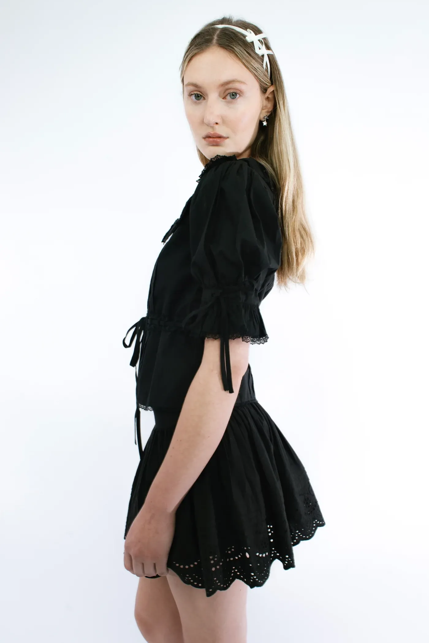 Tops^Sandy Liang Melon Top In Black