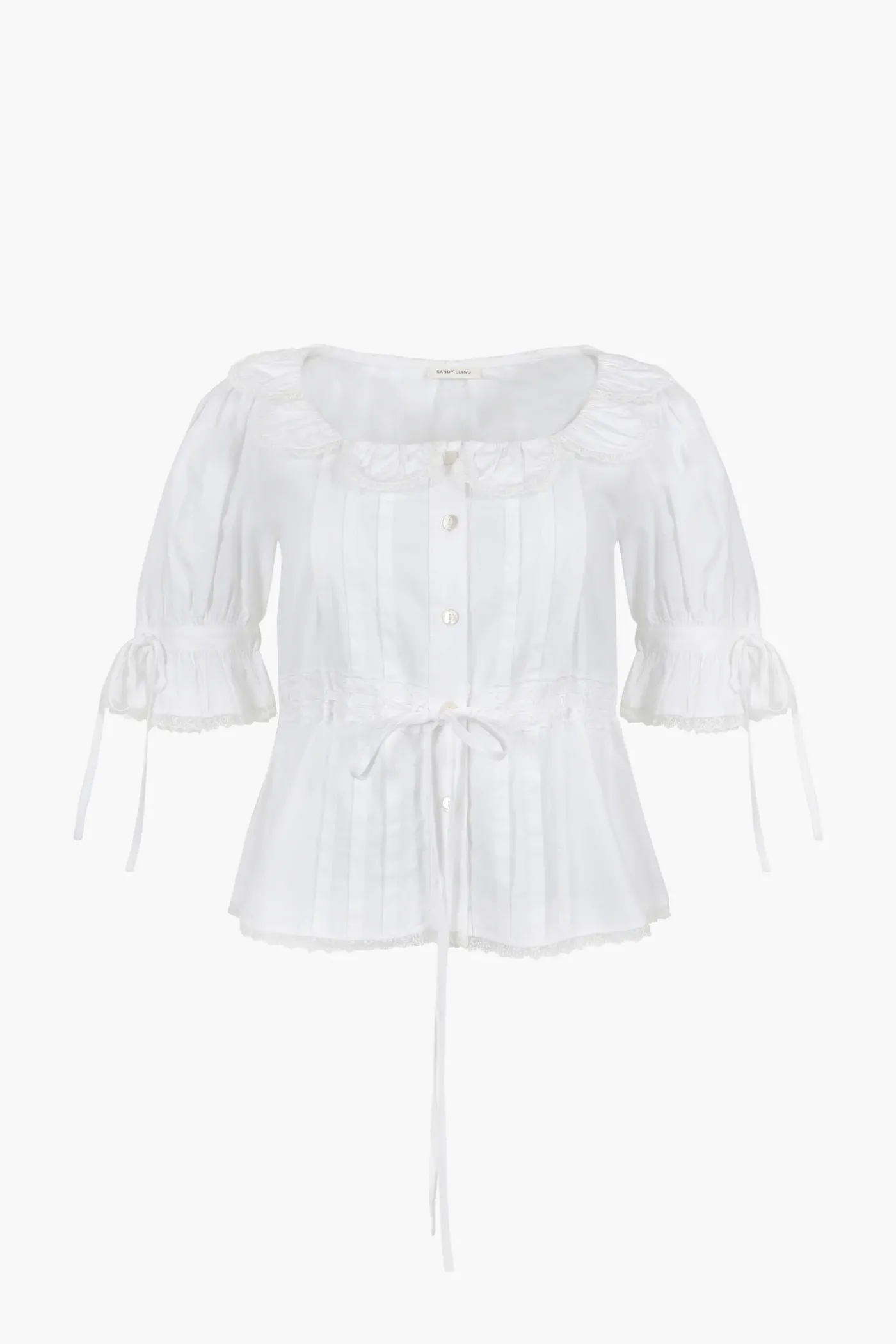 Tops^Sandy Liang Melon Top In White