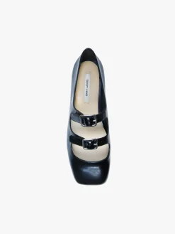 Shoes^Sandy Liang Mj Double Strap In Black Spazzolato