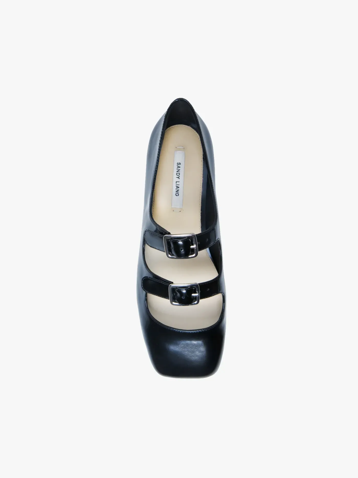 Shoes^Sandy Liang Mj Double Strap In Black Spazzolato