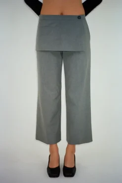 Uniform^Sandy Liang Mott Pant In Ash Grey