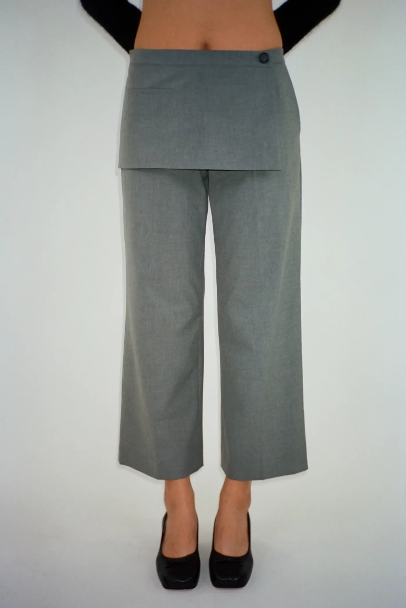 Uniform^Sandy Liang Mott Pant In Ash Grey