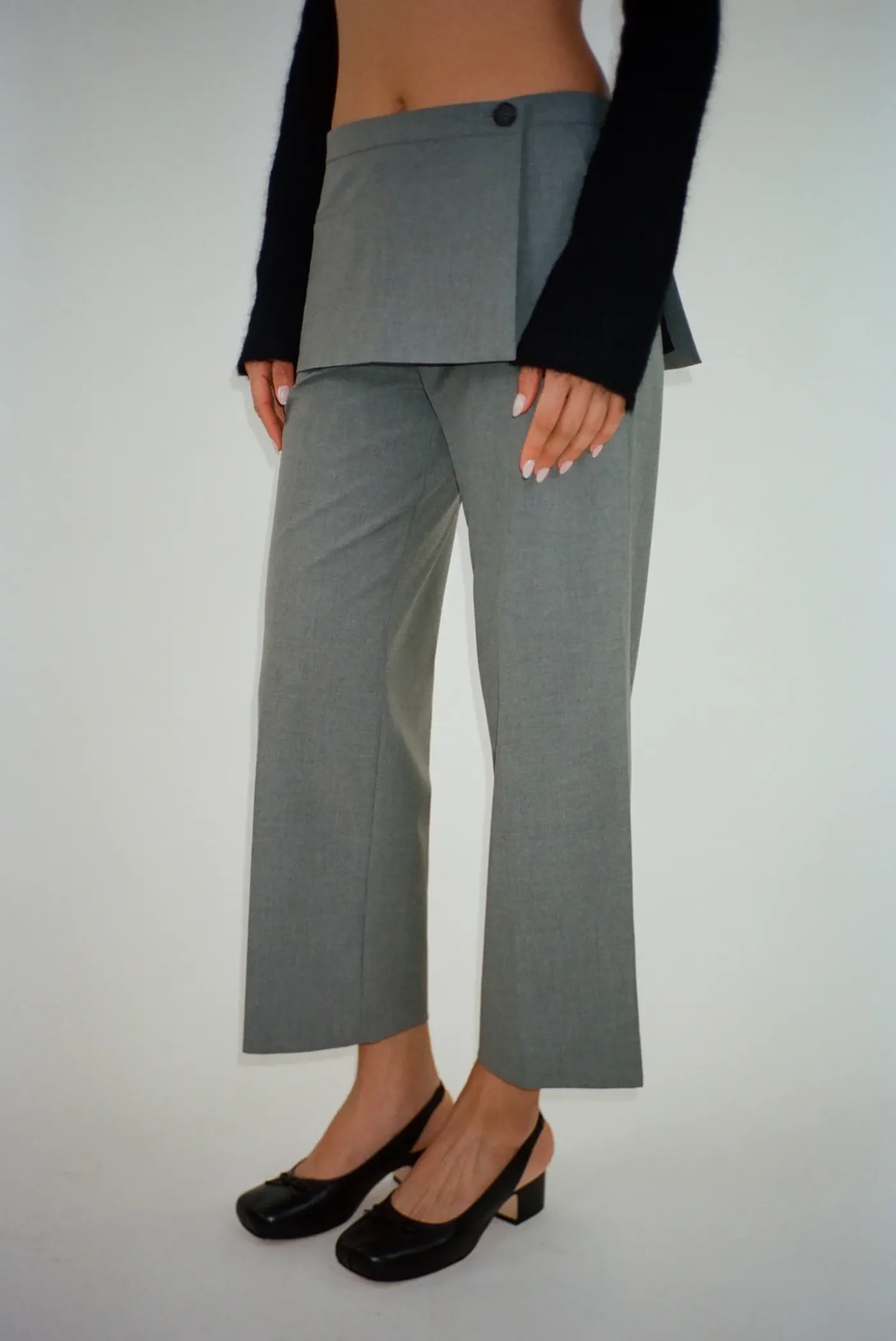 Uniform^Sandy Liang Mott Pant In Ash Grey